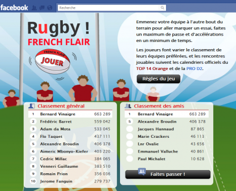 Un jeu-concours avec &quot;Rugby French Flair&quot; sur Facebook!