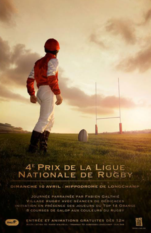 Énorme succès populaire pour le 4e Prix de la Ligue Nationale de Rugby en partenariat avec le PMU et France Galop dimanche 10 avril 2011 sur l’hippodrome de Longchamp.