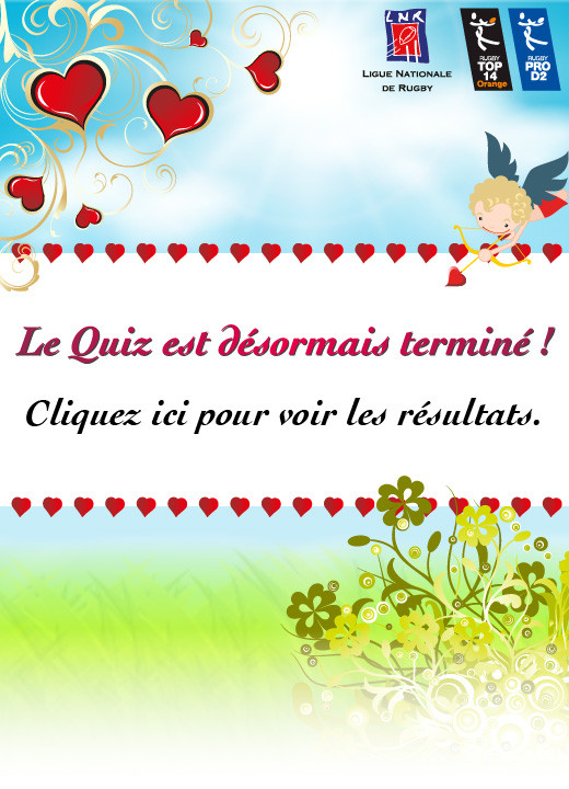 Résultats du quiz St Valentin 2011