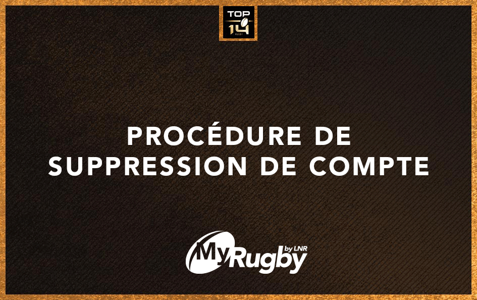 Procédure suppression de compte
